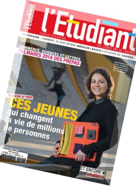 L’Etudiant – Fevrier 2016 Cover