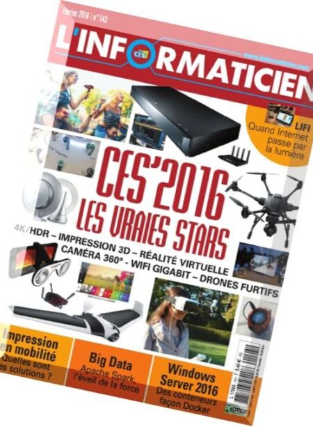 L’Informaticien – Fevrier 2016 Cover