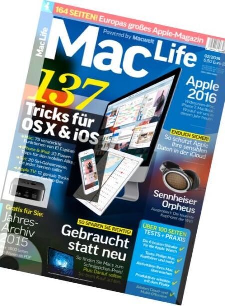 Mac Life Germany – Nr.2 2016 Cover