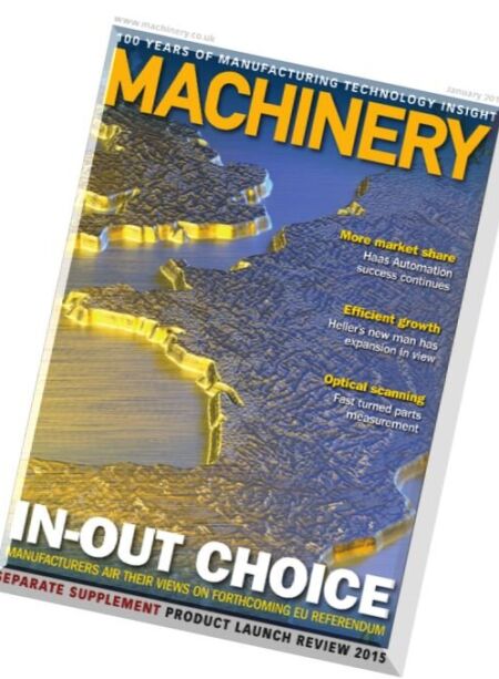 Machinery – January 2016 Cover