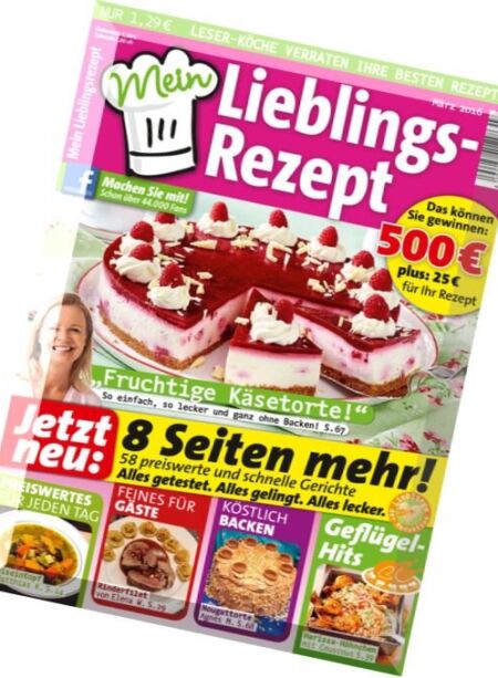 Mein Lieblingsrezept Magazin – Marz 2016 Cover