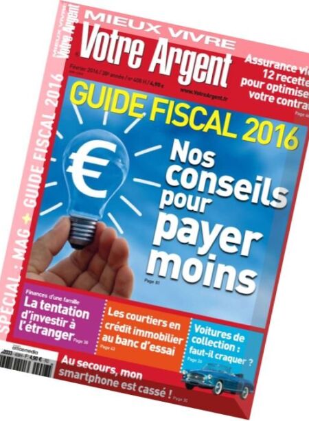 Mieux Vivre Votre Argent – Fevrier 2016 Cover