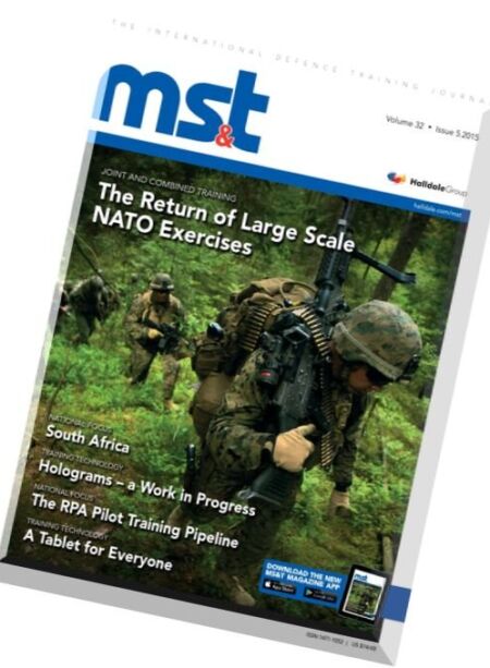 Military Simulation & Training Magazine – Vol 32 Issue 5, 2015 Cover