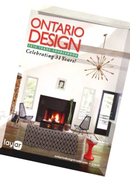 Ontario Design – 2016 Trade Sourcebook Cover