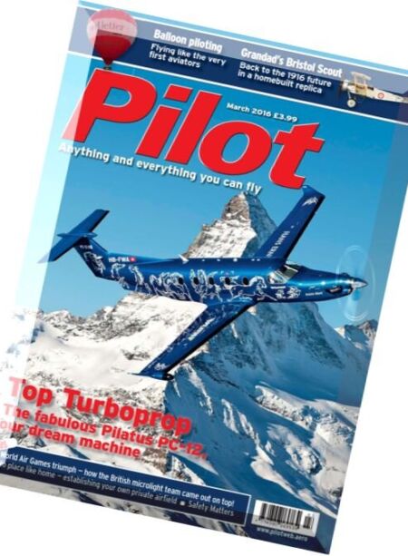 Pilot – March 2016 Cover
