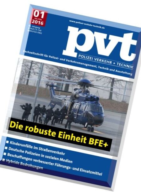 Polizei Verkehr und Technik – Januar-Februar 2016 Cover