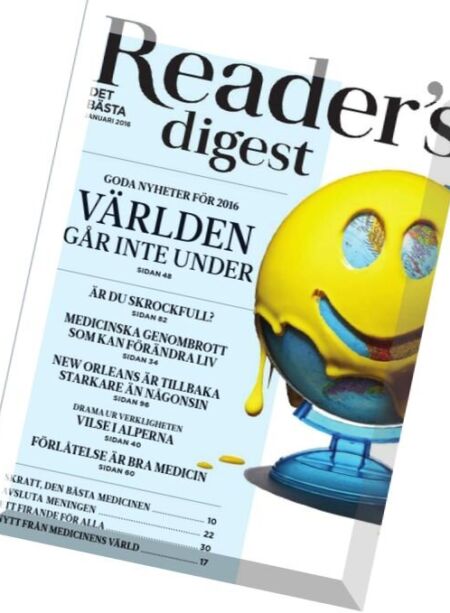 Reader’s Digest Sweden – Januari 2016 Cover
