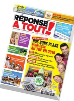 Reponse A Tout ! – N 307, Janvier 2016