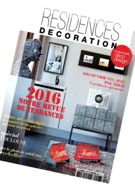 Residences Decoration – Janvier-Fevrier 2016 Cover