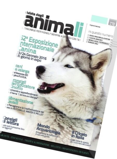 Rivista degli Animali – n. 15, Gennaio 2016 Cover