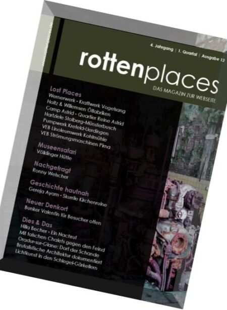 Rottenplaces Magazin – Nr.1 2016 Cover