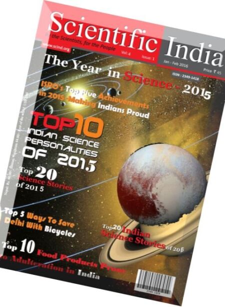 Scientific India – January-February 2016 Cover