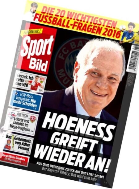 Sport Bild – 6 Januar 2016 Cover