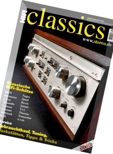 Stereo HIFI-classics – N 01, 2016 Cover