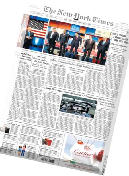 The New York Times – (01 – 29 – 2016) Cover