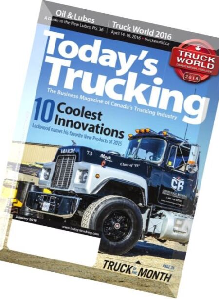 Today’s Trucking – January 2016 Cover