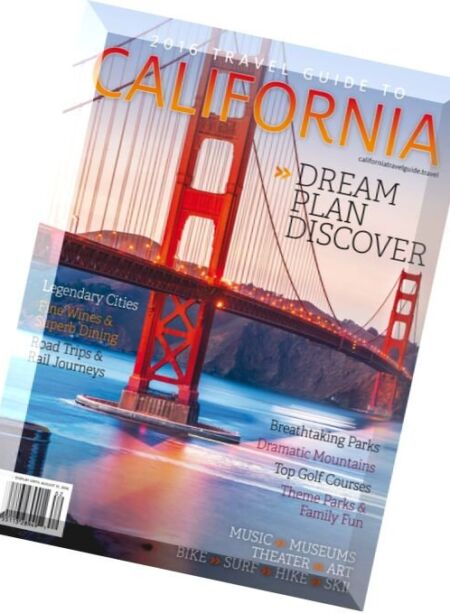 Travel Guide – to California 2016 Cover