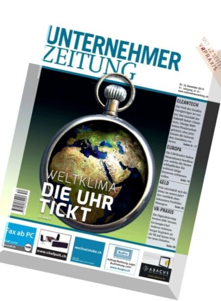 Unternehmer Zeitung – Dezember 2015 Cover