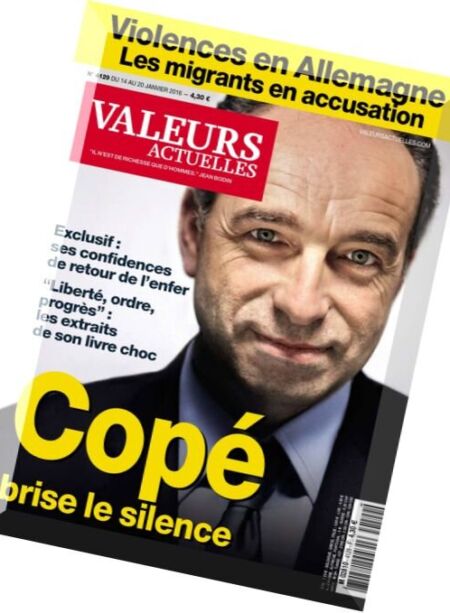 Valeurs Actuelles – 14 au 20 Janvier 2016 Cover