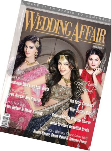 Wedding Affair – December 2015 – January 2016 Cover