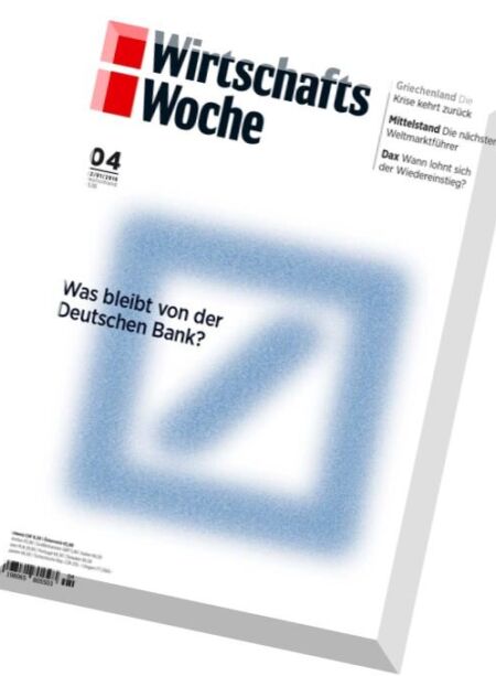 Wirtschaftswoche – 22 Januar 2016 Cover