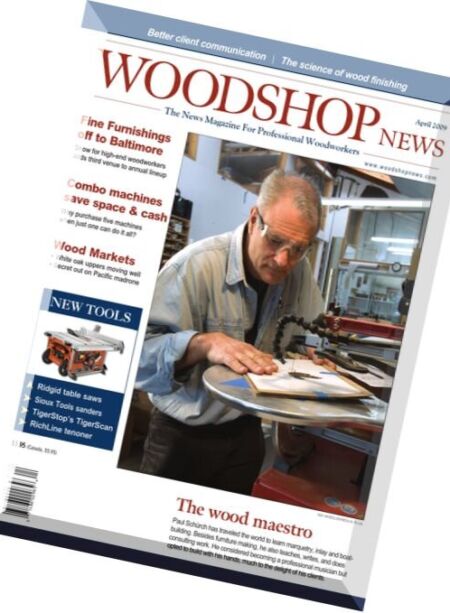 Woodshop News – April 2009 Cover