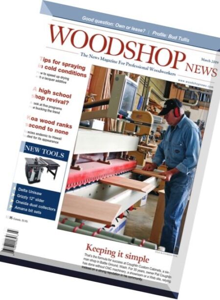 Woodshop News – March 2009 Cover