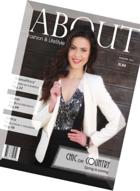 About Fashion & Lifestyle – Marco-Abril 2016 Cover