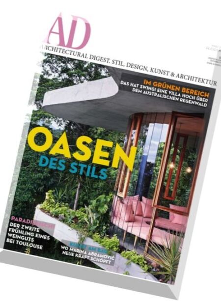 AD Architectural Digest Germany – Marz 2016 Cover