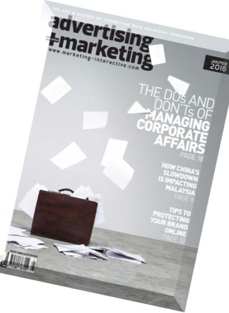 Advertising + Marketing Malaysia Magazine – January-February 2016 Cover