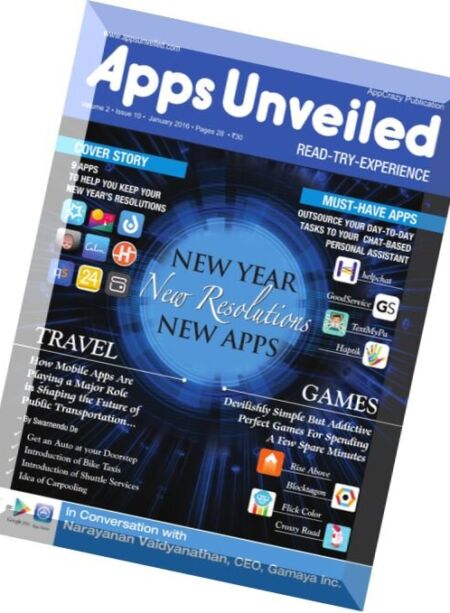 Apps Unveiled – January 2016 Cover