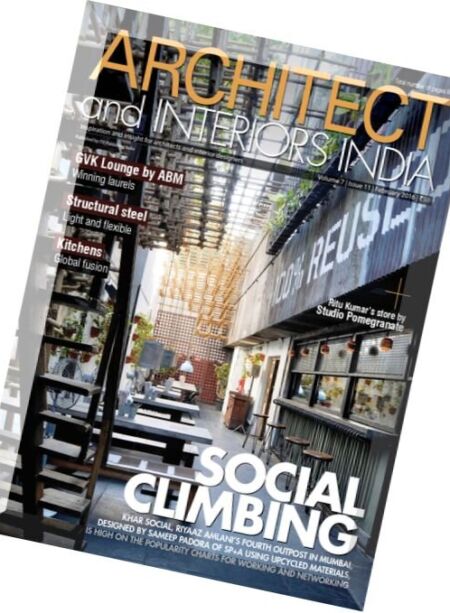 Architect and Interiors India – February 2016 Cover