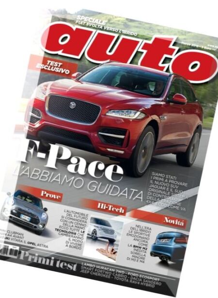 Auto – Marzo 2016 Cover