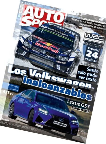 Auto Sport – 26 Enero 2016 Cover