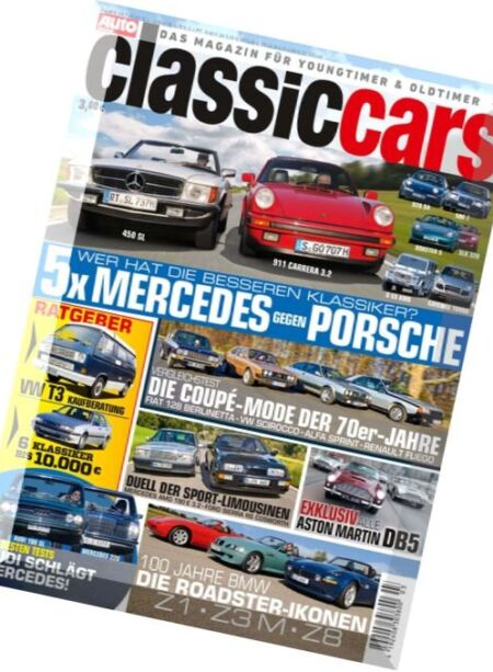 Auto Zeitung Classiccars – Marz 2016 Cover