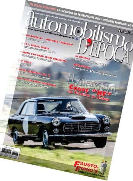 Automobilismo d’Epoca – Marzo 2016 Cover