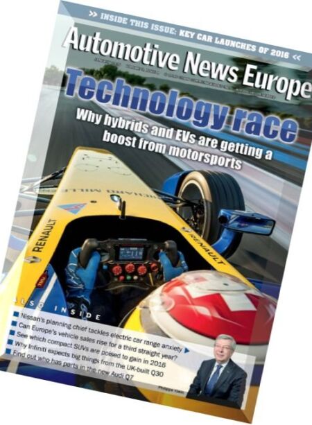 Automotive News Europe – January 2016 Cover