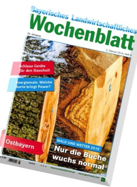 Bayerisches Landwirtschaftliches Wochenblatt – 5 Februar 2016 Cover