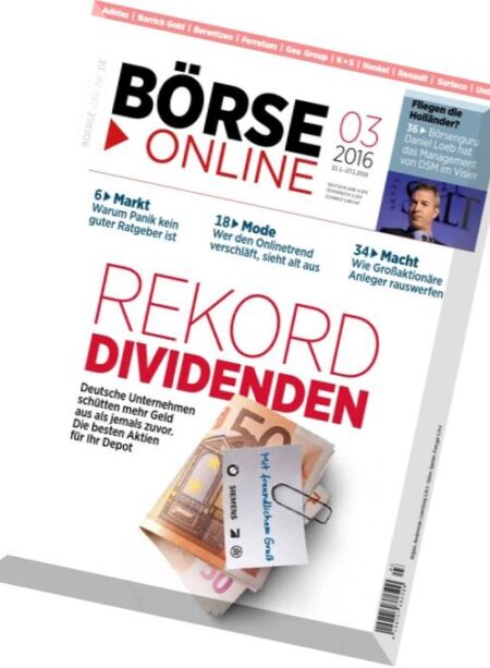 Borse Online – 27 Januar 2016 Cover