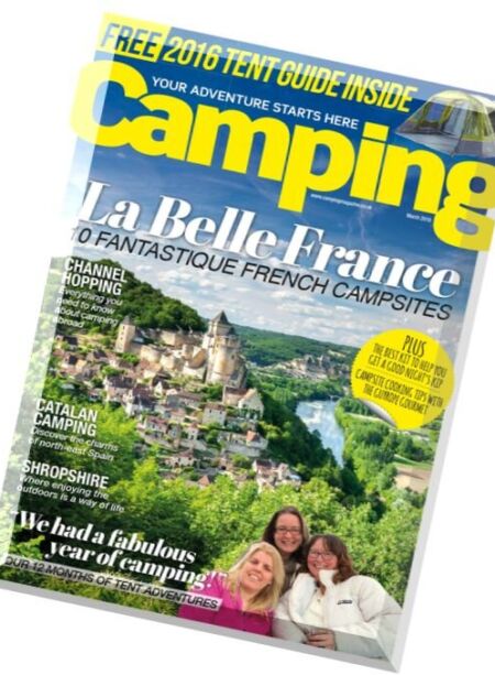 Camping – March 2016 Cover