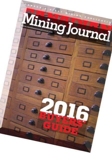 Canadian Mining Journal – November 2015 (Buyers Guide) Cover