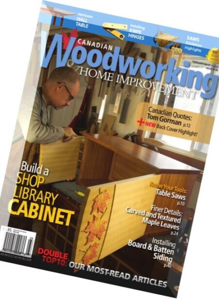 Canadian Woodworking & Home Improvement – February-March 2016 Cover