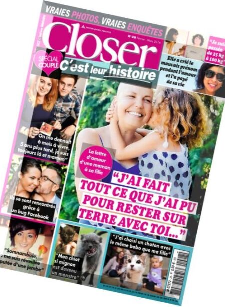 Closer C’est Leur Histoire – Fevrier-Mars 2016 Cover