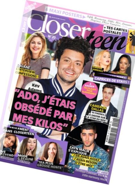 Closer Teen – Fevrier-Mars 2016 Cover
