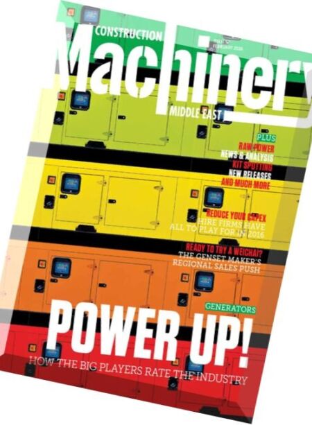Construction Machinery Middle East – February 2016 Cover