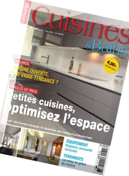 Cuisines & Bains – Mars 2016 Cover