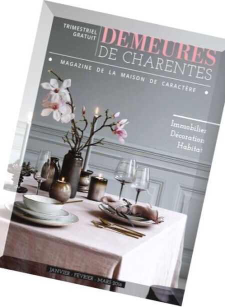 Demeures de Charentes – Janvier-Mars 2016 Cover