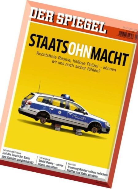 Der Spiegel – Nr.3, 16 Januar 2016 Cover