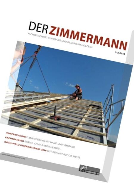 Der Zimmermann – Nr.1-2, 2016 Cover