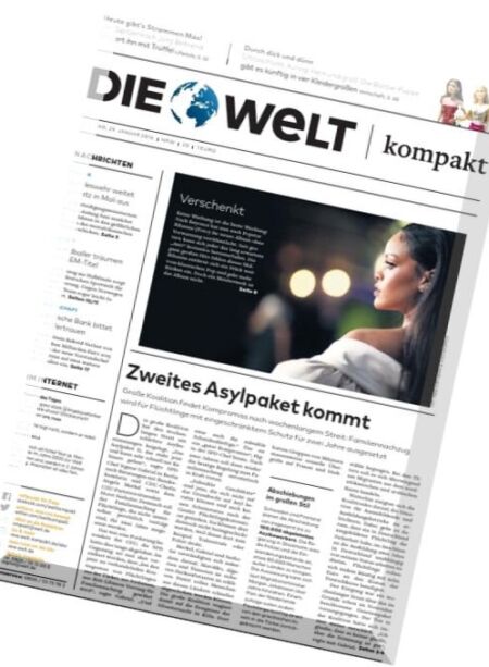 Die Welt Kompakt – 29 Januar 2016 Cover